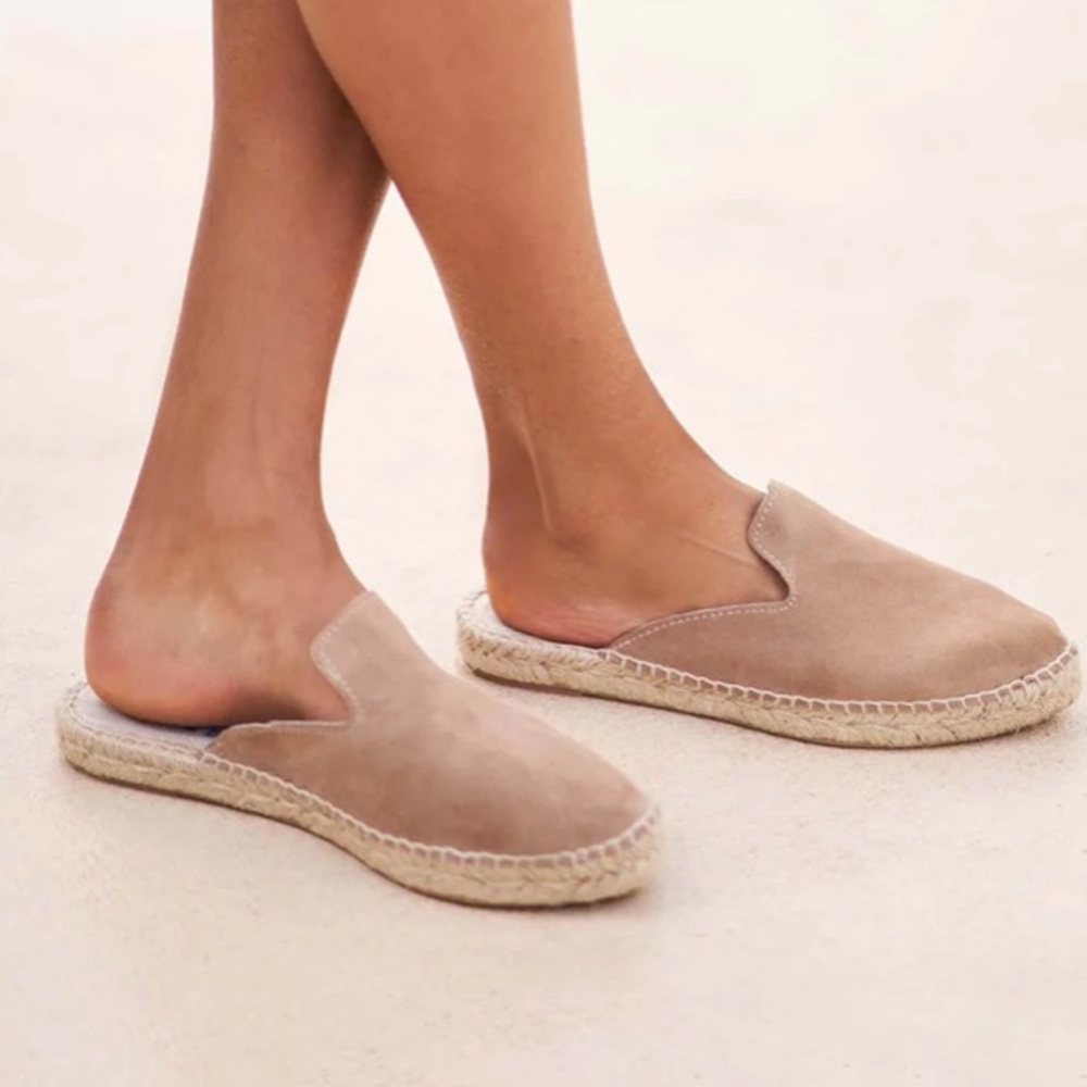 Tan Suede Mules